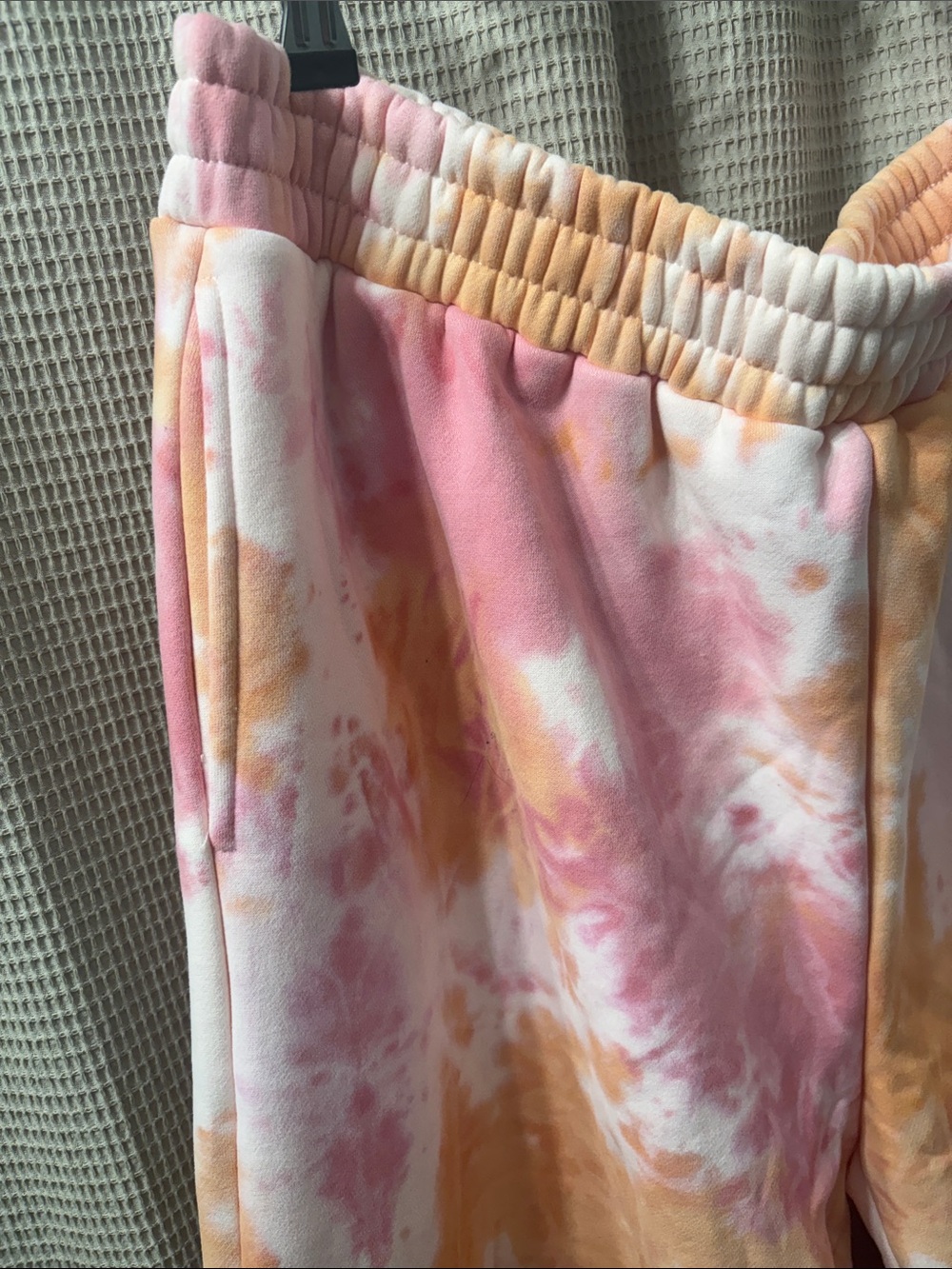 Comfrt Tie-Dye Pink & Peach Jogger Bottoms - Picture 4 of 9